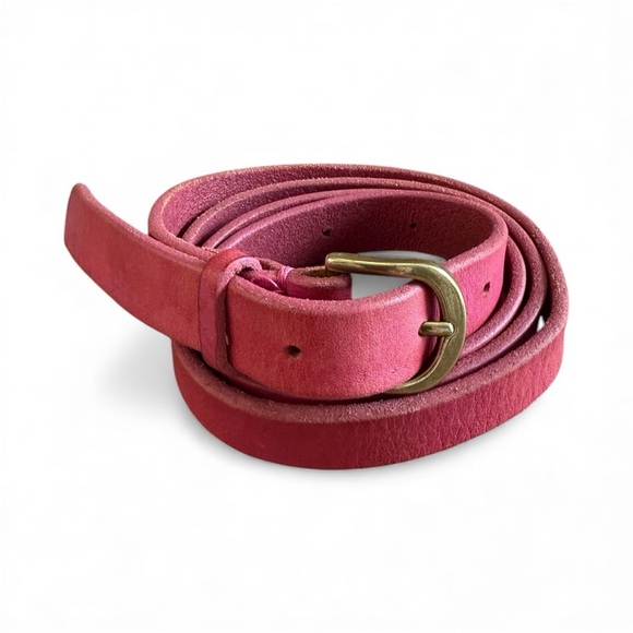 Pink Leather J Crew Soft Belt - Picture 2 of 6